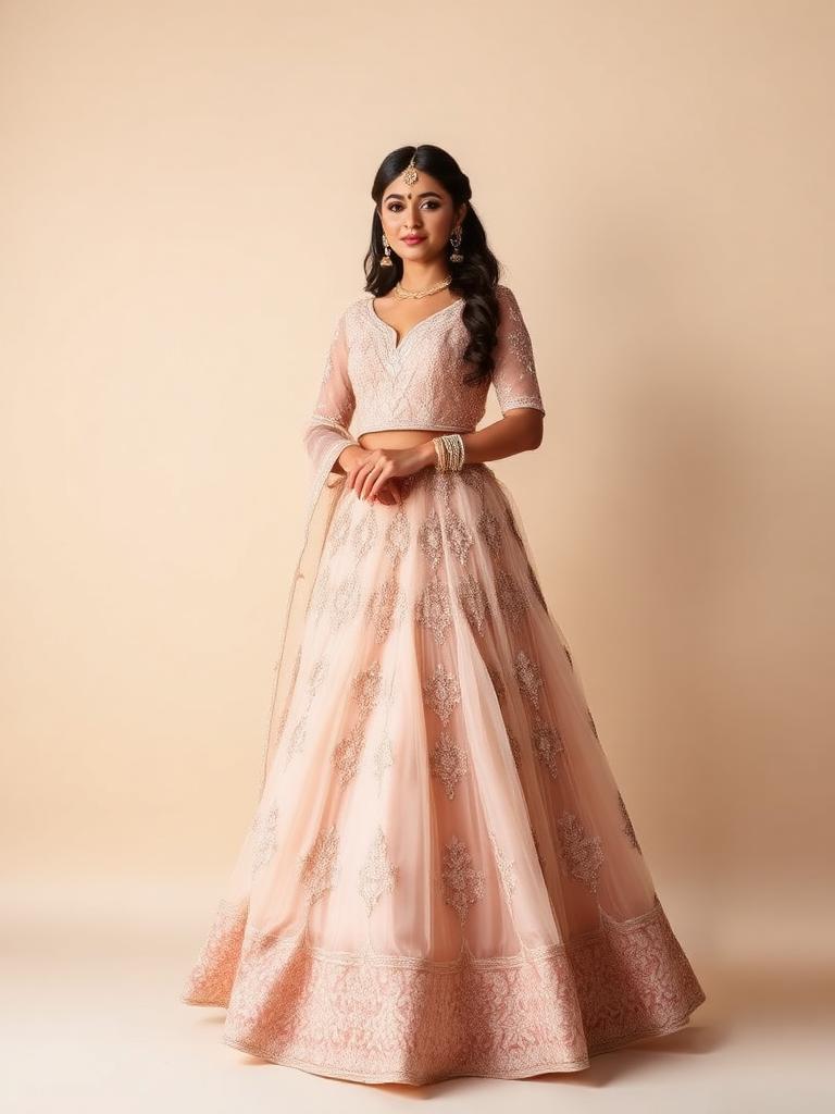 Amrita Blush Wedding Lehenga