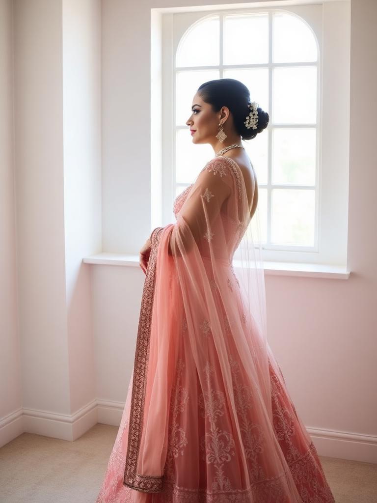 Amrita Blush Wedding Lehenga — view 2