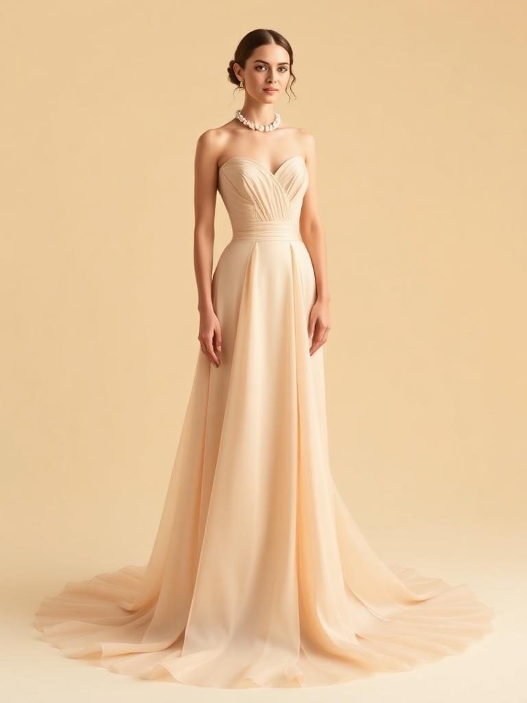 Elyse Champagne Trail Gown