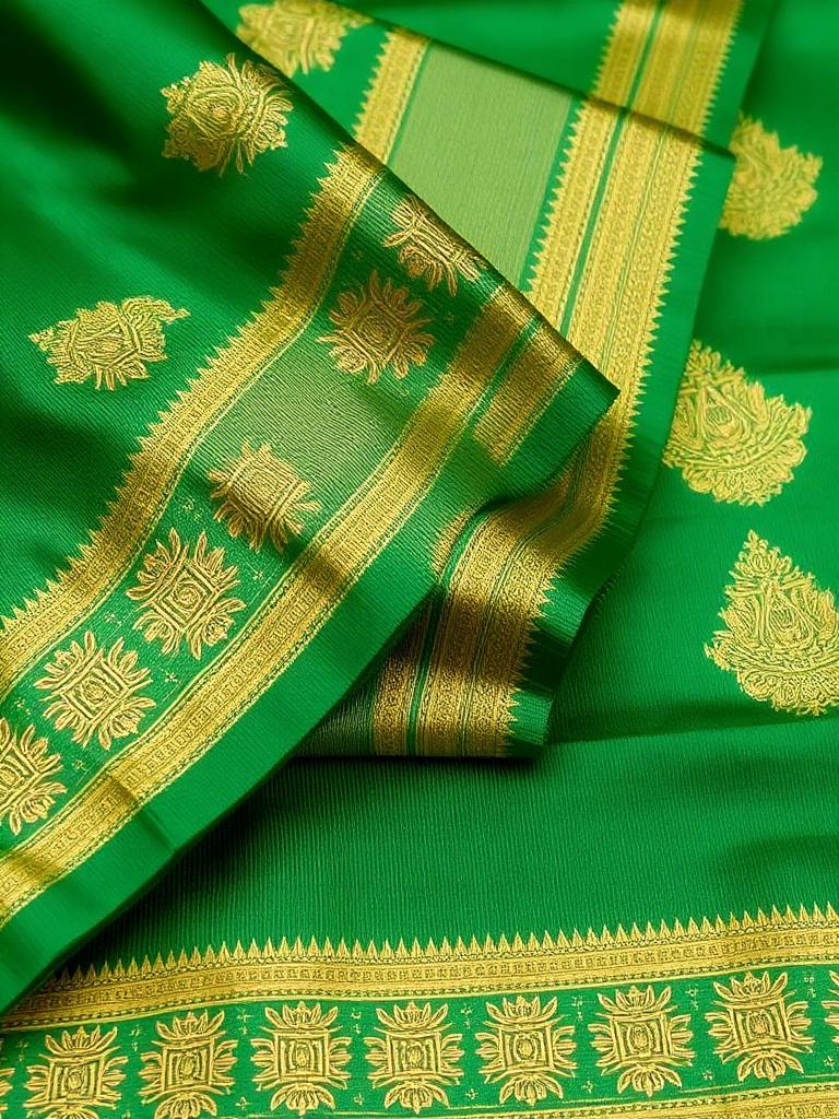 Mysore Emerald Silk Saree — view 3