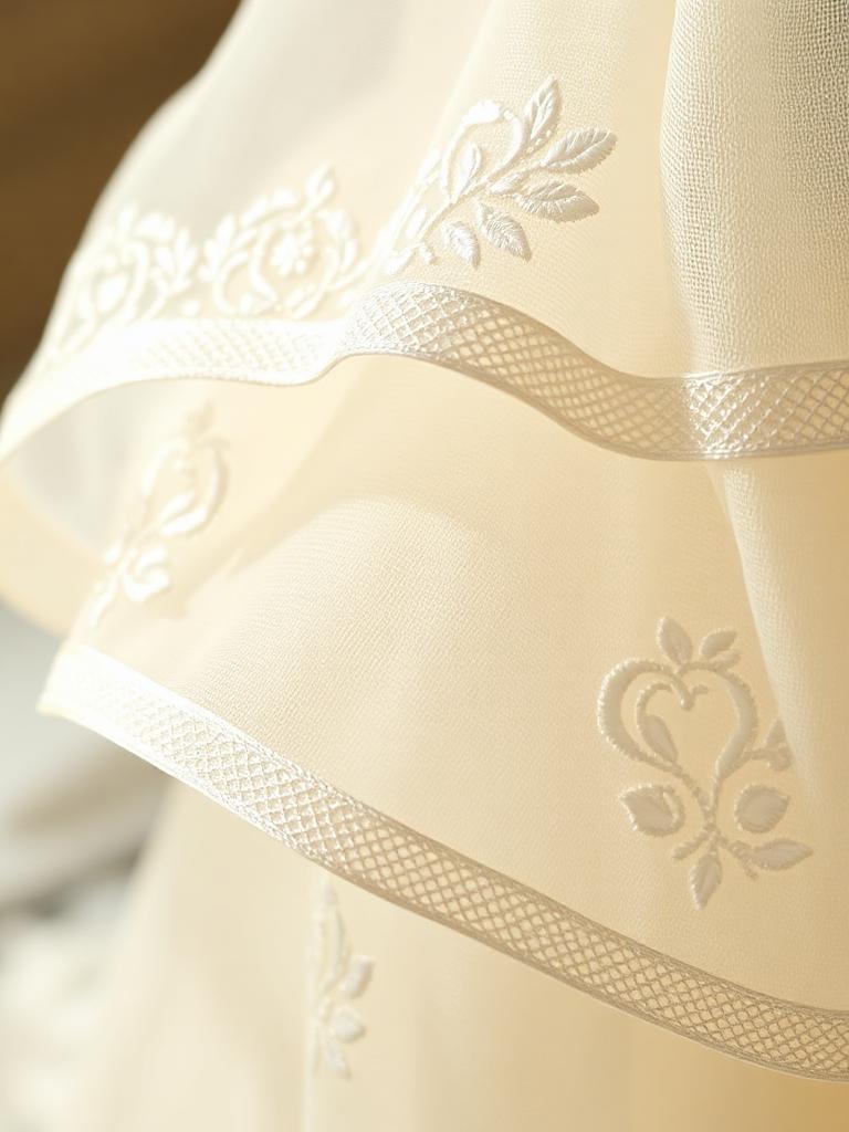 Ivory Organza Chikan Saree — view 3