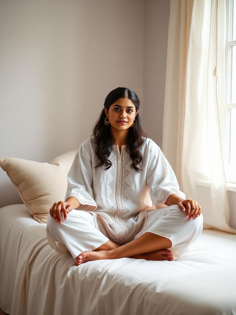 Chikan Mul Cotton Kurta Set — view 2