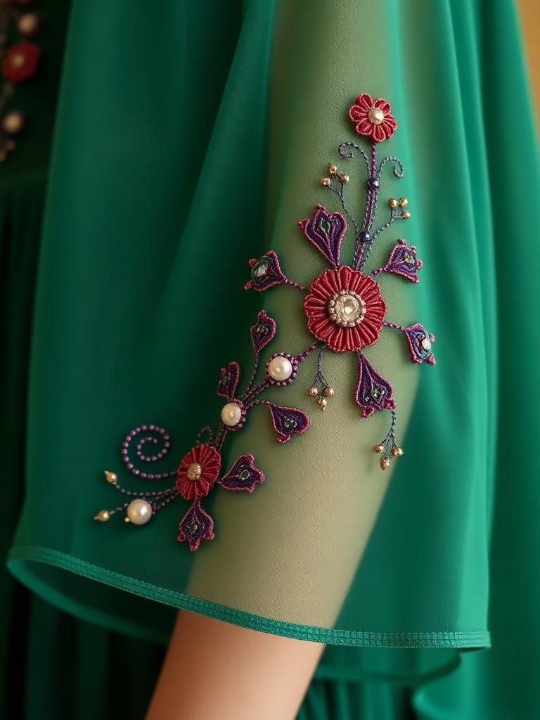 Zoya Emerald Cape Gown — view 3
