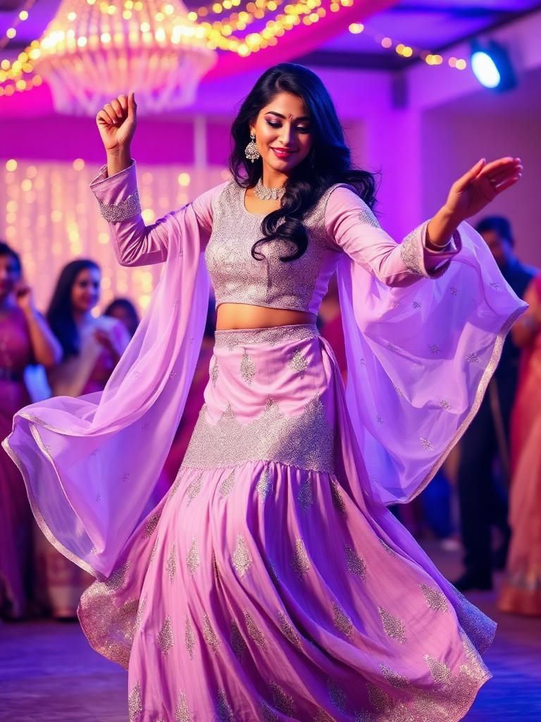 Lilac Silver Sharara Suit — view 2