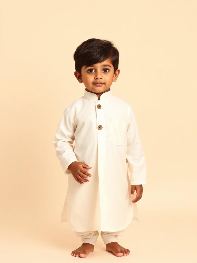 Kids Ivory Kurta Pyjama