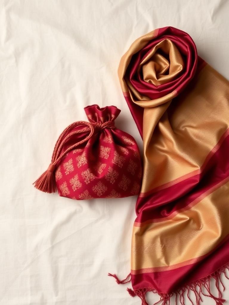 Brocade Potli & Stole Duo